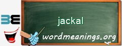 WordMeaning blackboard for jackal